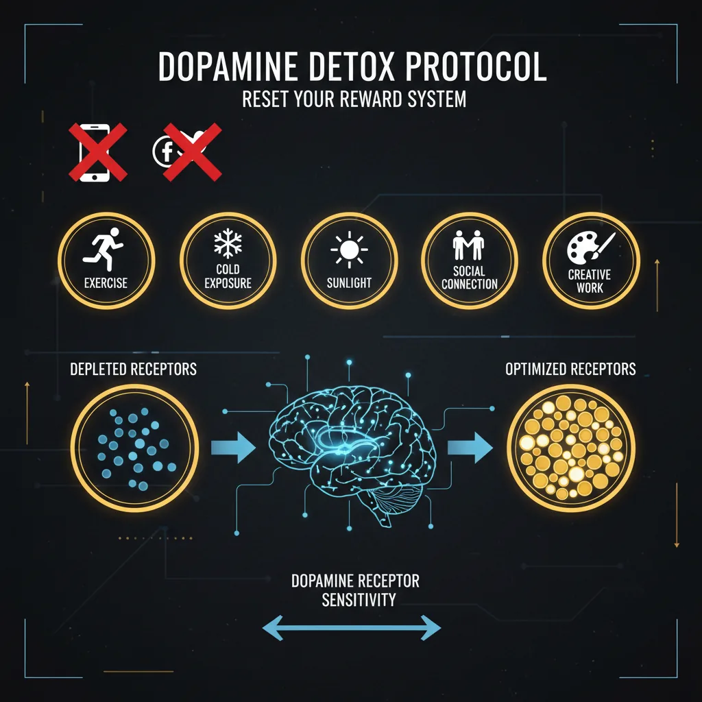Gráfico comparando picos de dopamina en actividades naturales vs estimulación digital y su efecto en el nivel basal